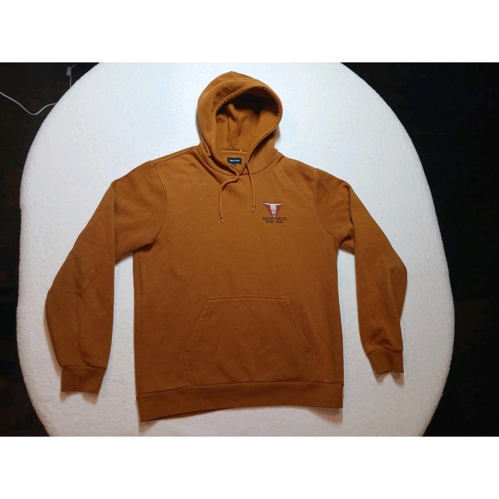 Brixton Hoodie, Rust, Size Large